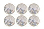 Hermia Springflover Juego de 6 Platos de Postre Navideños en Porcelana Multicolor